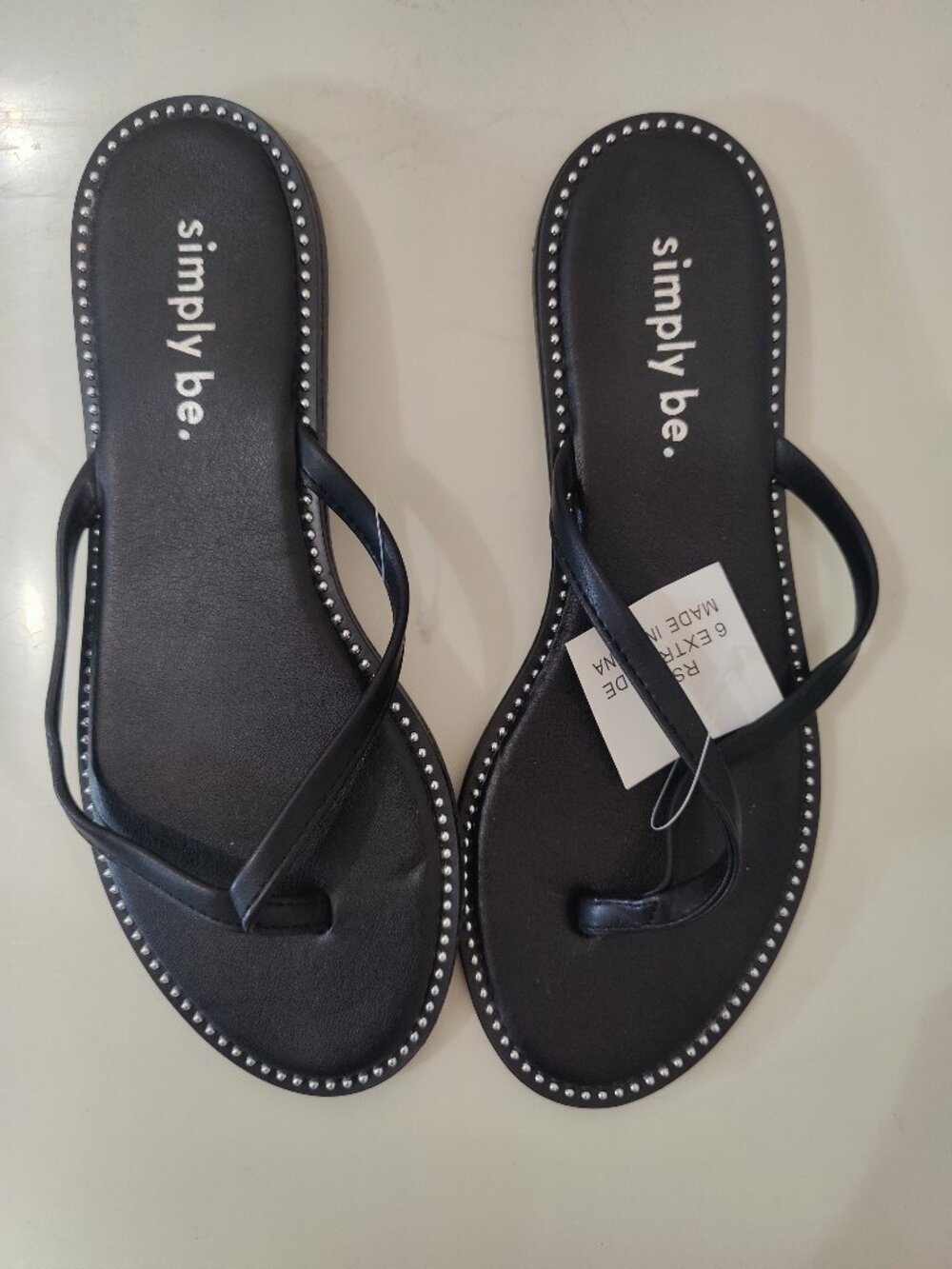 Simply Be Flip Flop Sandals Extra Wide - US Size 8